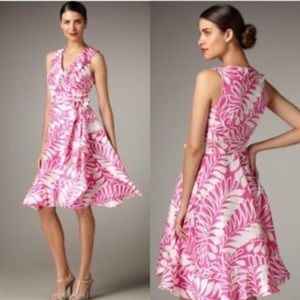 Kate Spade Pink and White 100% silk dress